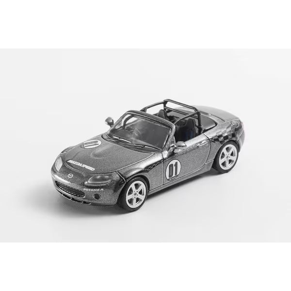 ダイキャストチーム 1/64マツダ MX5 レースカー (NC) グレー 右