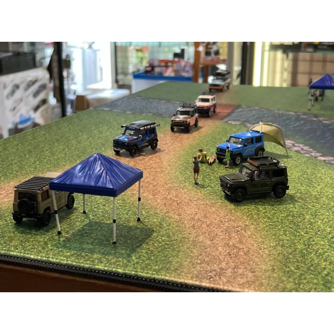 ASPEDA デスクトップジオラマ キャンプ場 Camp site XL Desktop Diorama 900mm×400mm 収納袋付き