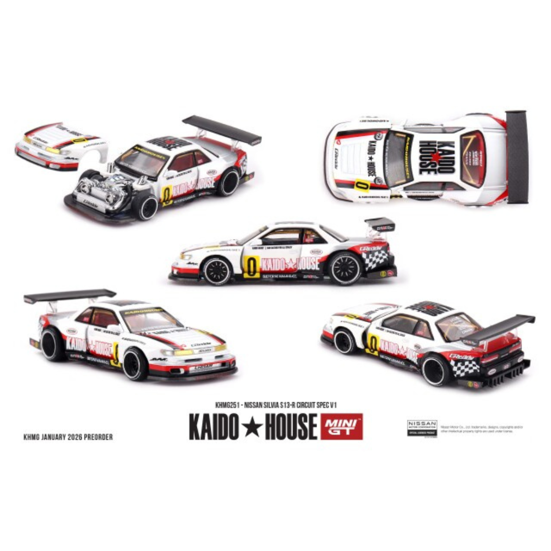 MINI GT 1/64 Scale Nissan Silvia S13-R Circuit Spec V1 (RHD