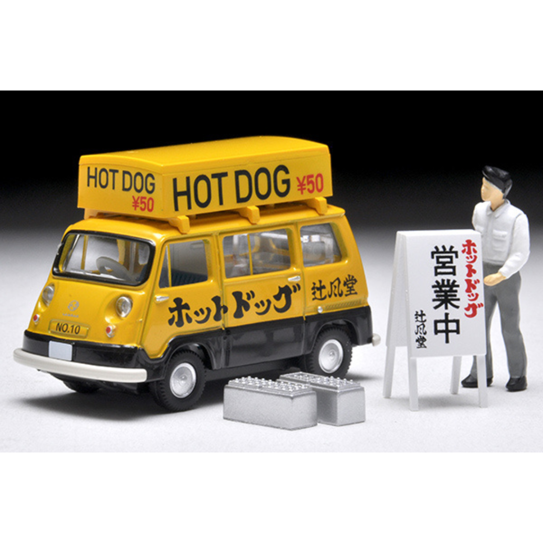 トミカリミテッドヴィンテージ 1/64 スバル サンバー ライトバン ホットドッグ屋(黄/黒)フィギュア付