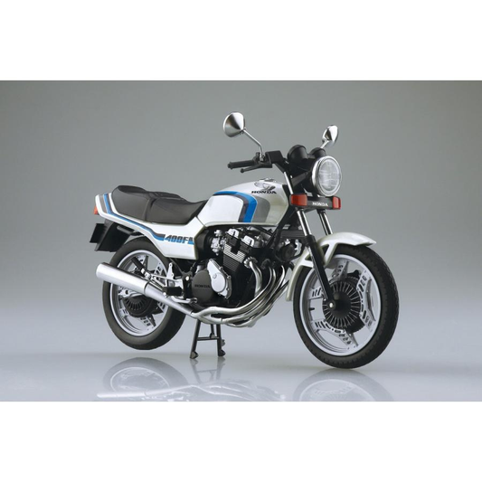 アオシマ 1/12 完成品バイク ホンダ CBX400F パールシェルホワイト (CBX550F Ver.)