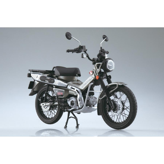 アオシマ 1/12 完成品バイク ホンダ CT125 ハンターカブ マットアーマードシルバーメタリック