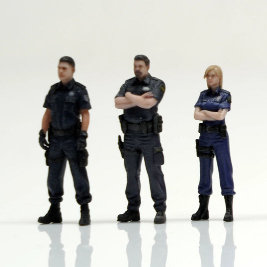 箱庭技研 figreal 1/64 警察官 Police セット001[3体]