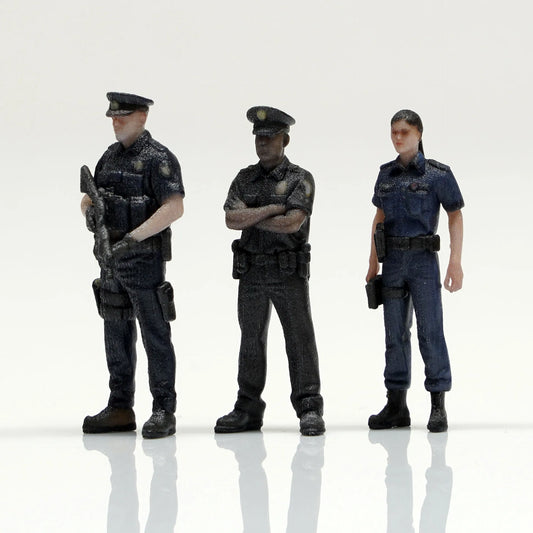 箱庭技研 figreal 1/64 警察官 Police セット002[3体]