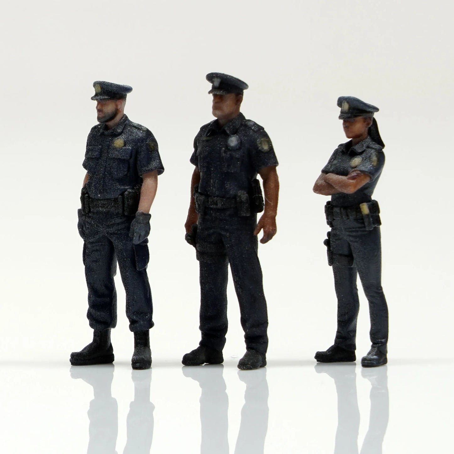 箱庭技研 figreal 1/64 警察官 Police セット003[3体]