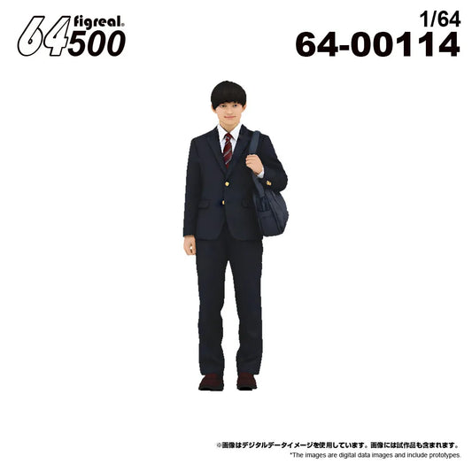 figreal 1/64 男子学生A05 彩色済みフィギュア 64-00114