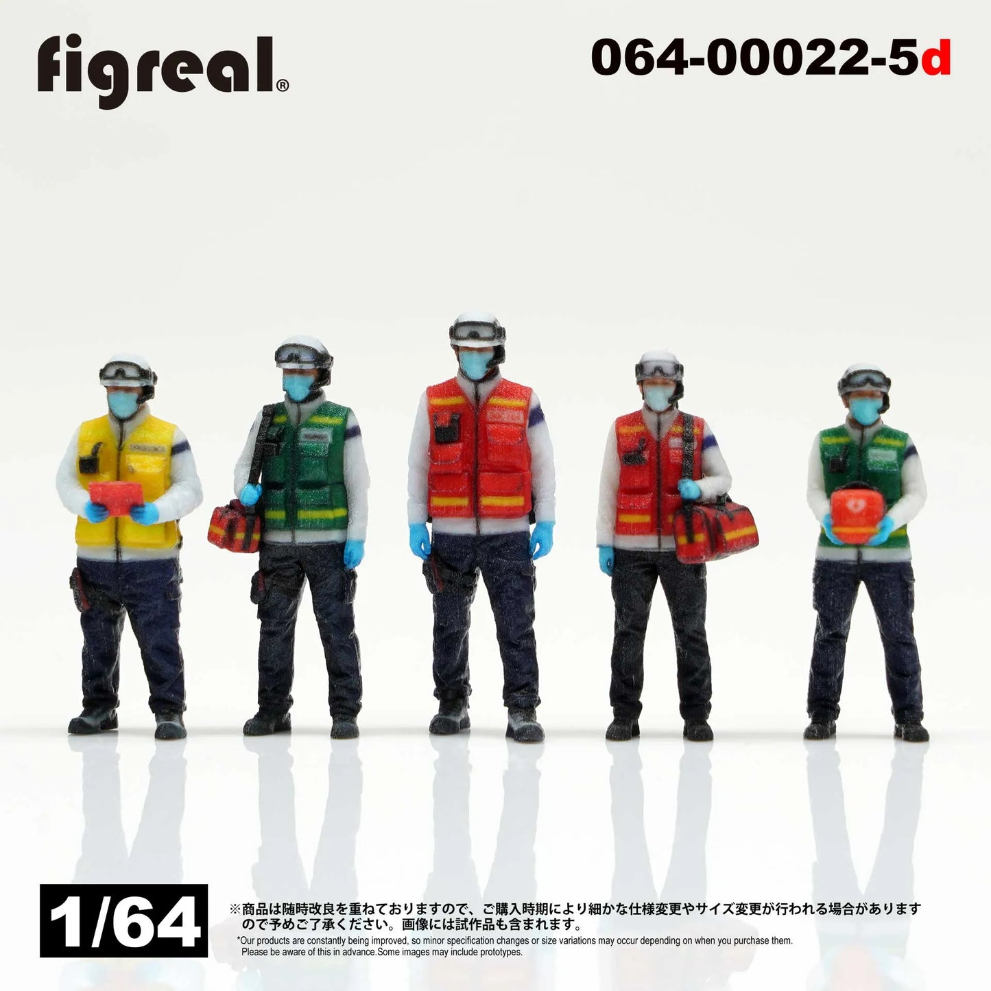 箱庭技研 figreal 1/64 災害医療班セットA(白)5体 彩色済みフィギュア 箱庭技研 figreal 1/64 災害医療班セットA(白)5体 彩色済みフィギュア