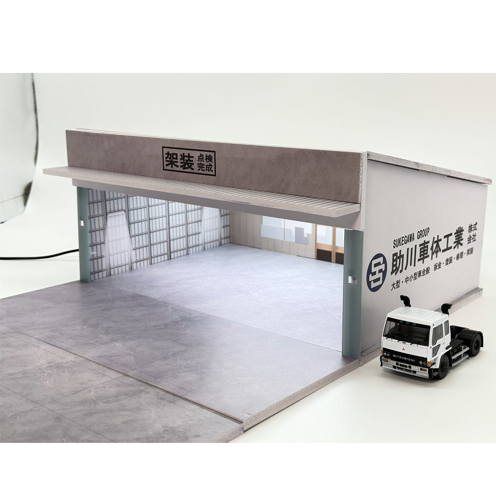 J.S. Diorama 1/64 大型ジオラマ 自動車整備工場 ご予約受付】 特注品 助川車体工業 Fast Diorama 1/64 大型バス・大型