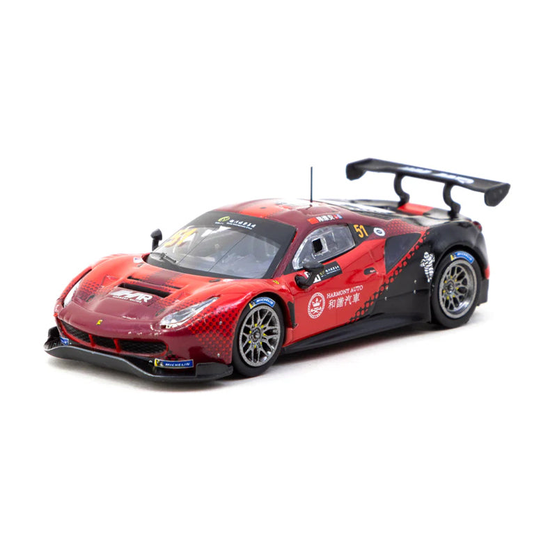 Tarmac Works X iXO Models 1/64 Ferrari 488 GT3 Macau GT Cup 2022 Harmony Racing #51 - HOBBY64