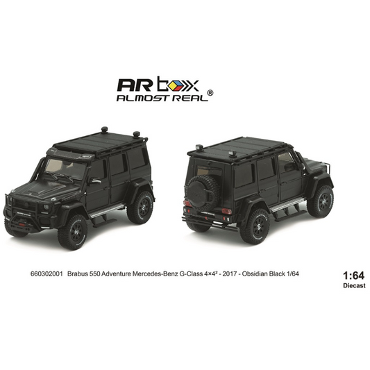 ALMOST REAL 1/64 Brabus 550 Adventure Mercedes-Benz G-Class 4 x 4² -2017- Obsidian Black