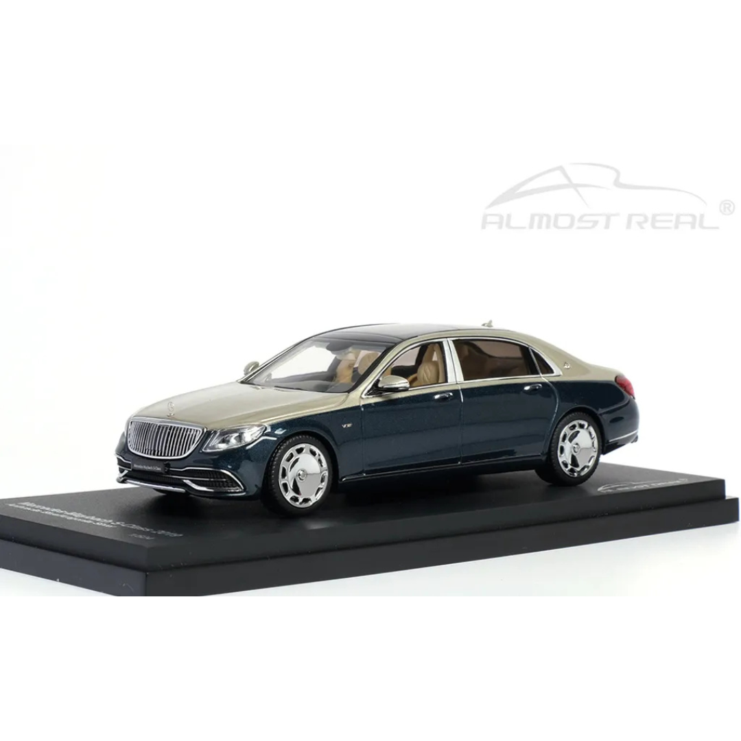 ALMOST REAL 1/43 Mercedes-Maybach S-Class - 2019 - Anthracite Blue/Aragonite Silver