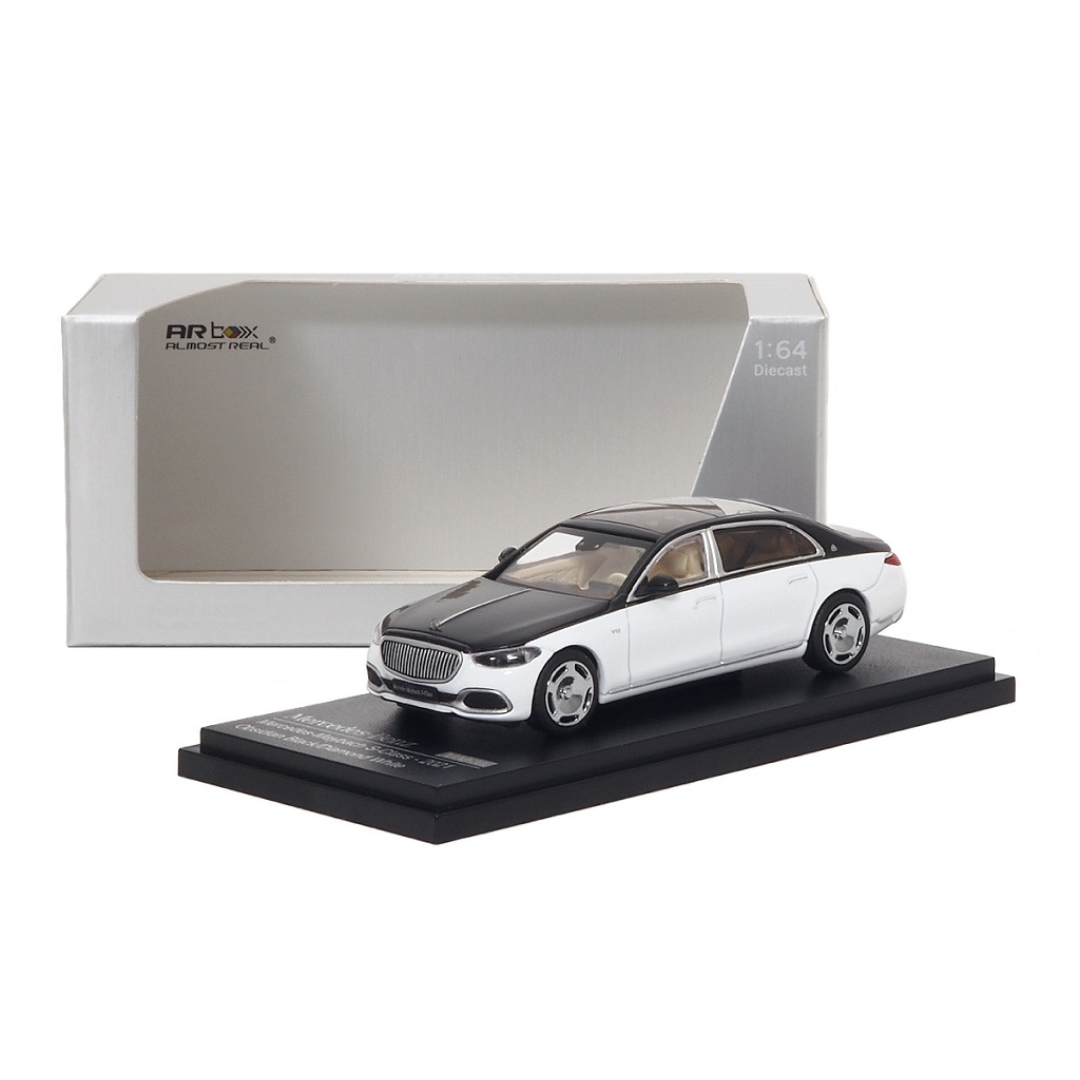 ALMOST REAL 1/64 Mercedes-Maybach S-Class - 2021 - Obsidian Black/Diamond White