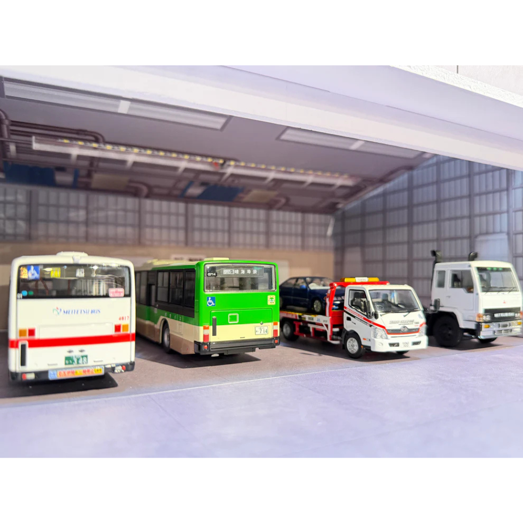 【ご予約受付】　特注品 助川車体工業 Fast Diorama  1/64  大型バス大型車両整備工場ジオラマ　限定品