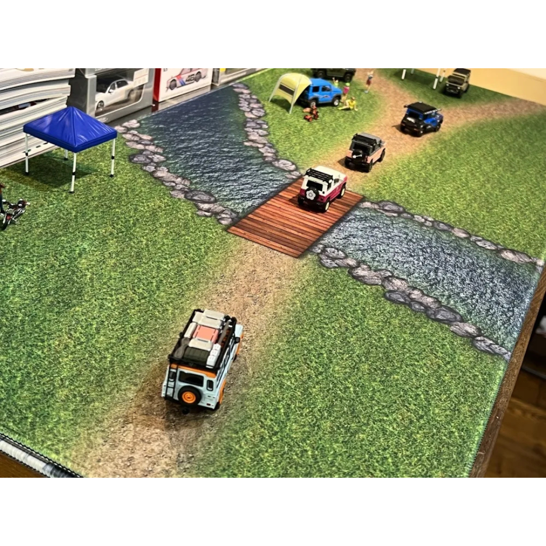 ASPEDA デスクトップジオラマ キャンプ場 Camp site XL Desktop Diorama 900mm×400mm 収納袋付き