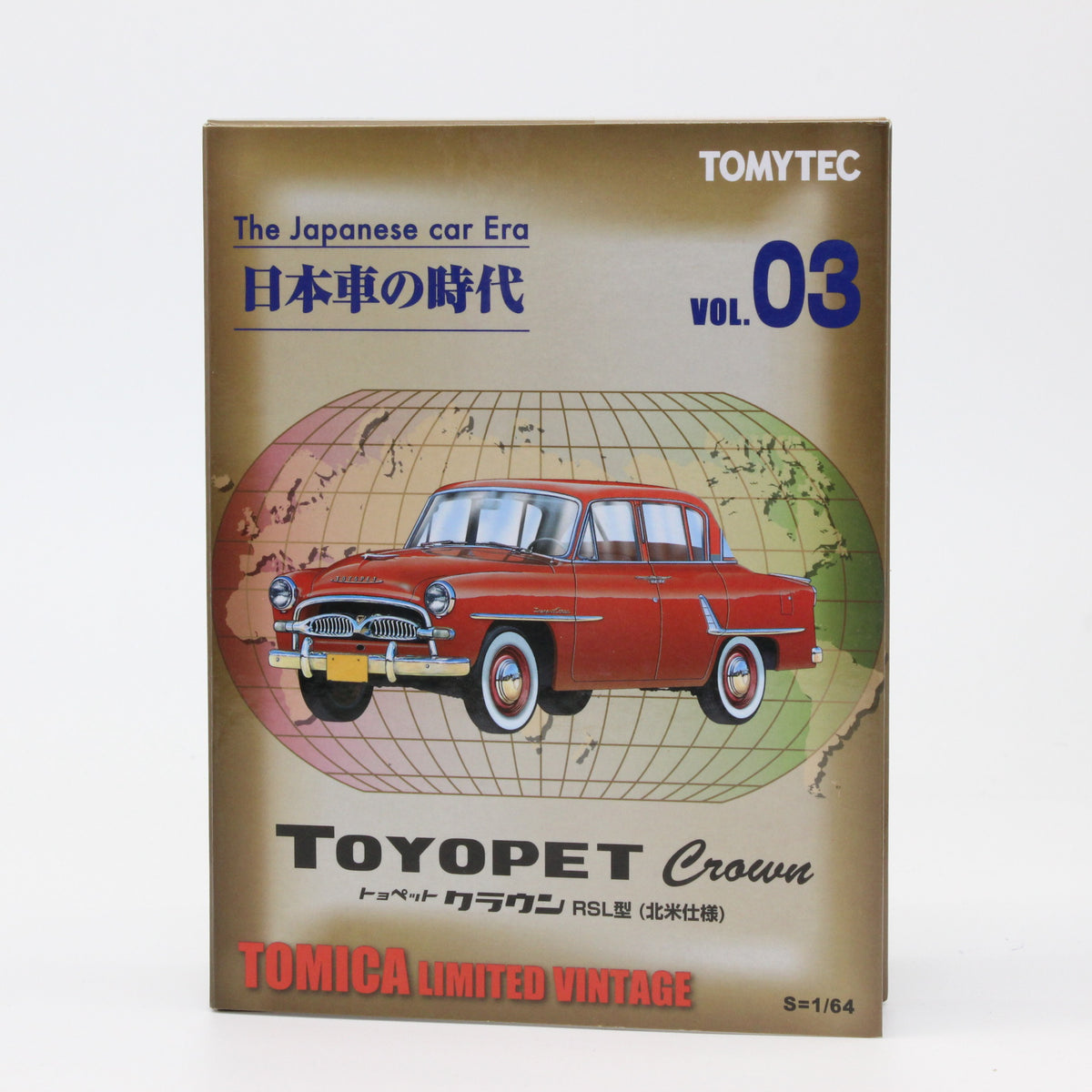 【USED】トミカリミテッドヴィンテージ 1/64 日本車の時代 03 トヨペット クラウン RSL型 北米仕様 (赤)