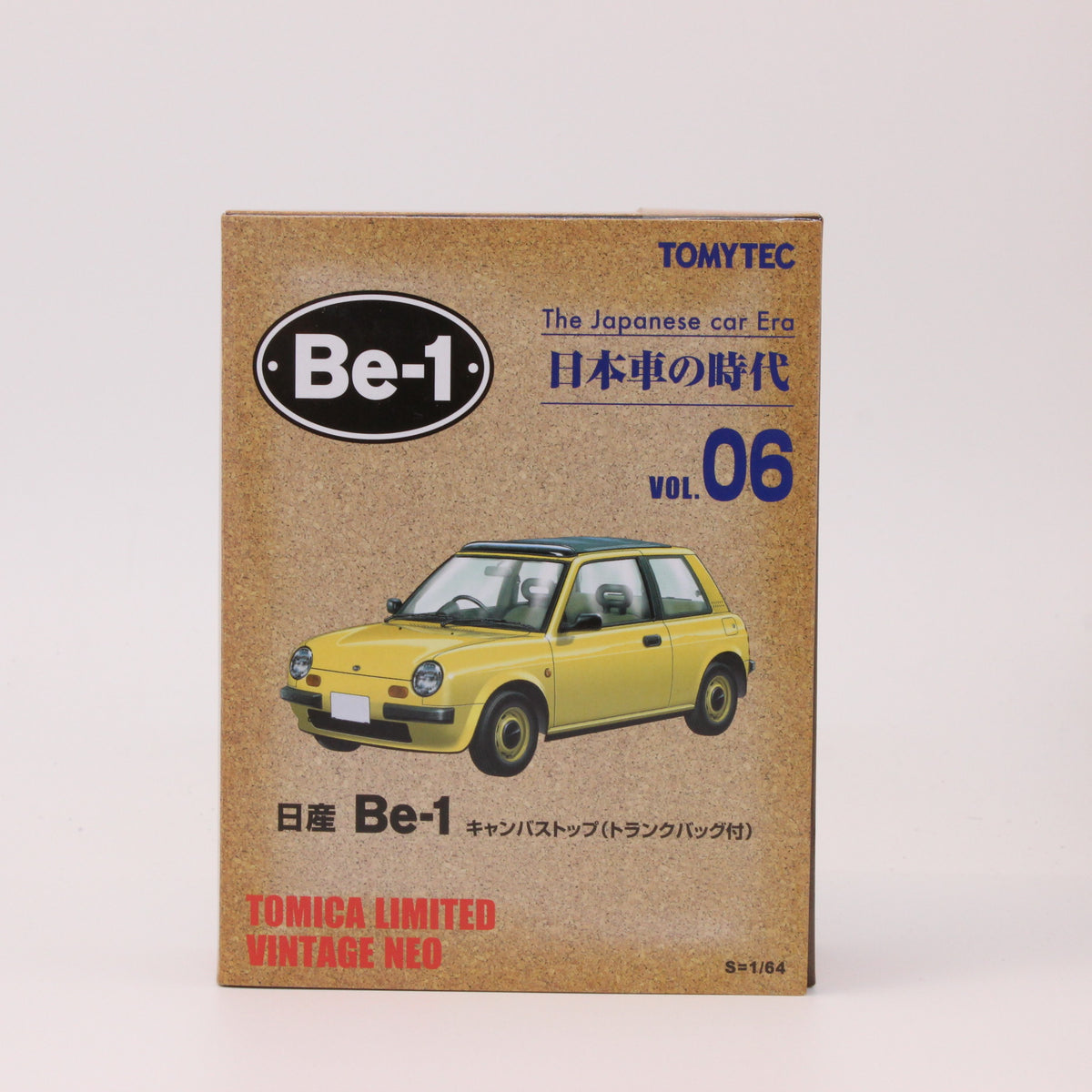 【USED】トミカリミテッドヴィンテージ 1/64 日本車の時代 06 日産 Be-1 キャンバストップ (トランクバッグ付)