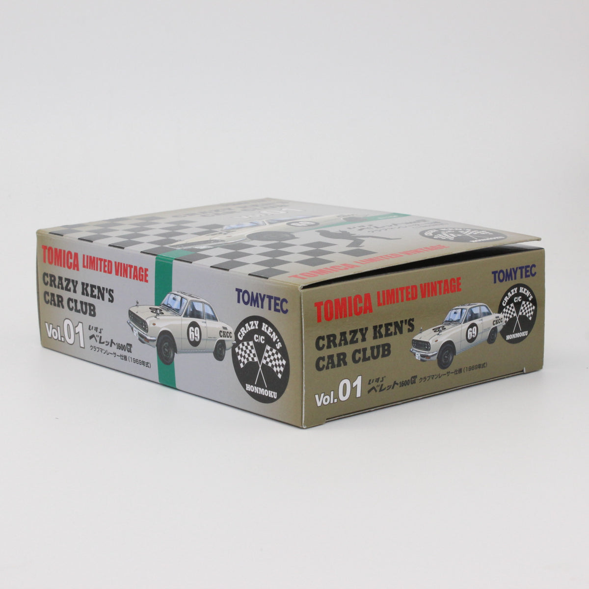 【USED】トミカリミテッドヴィンテージ 1/64 クレイジーケンズ・カークラブ 01 いすゞ ベレット 1600GT クラブマンレーサー仕様 (1969年式)