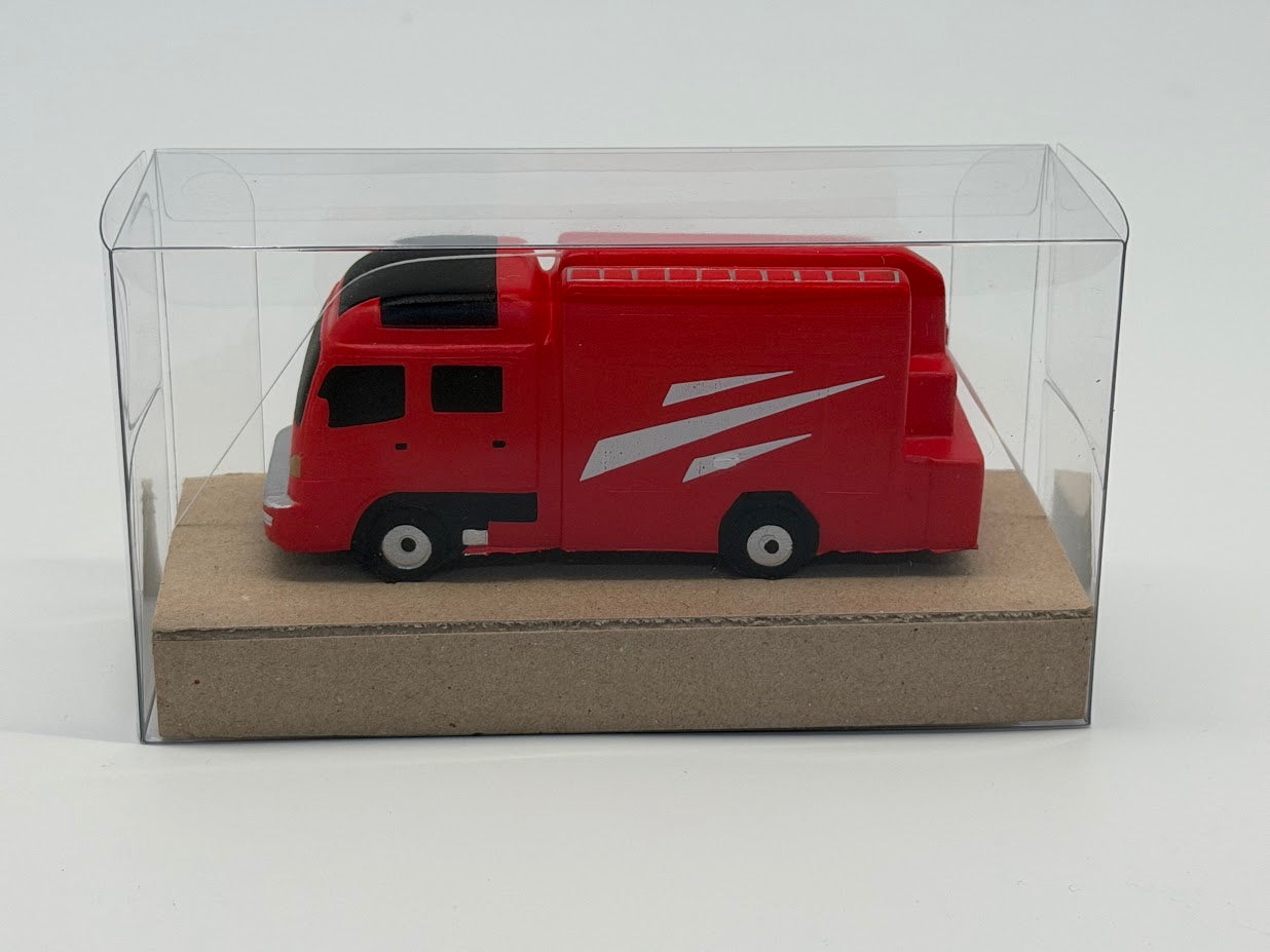 ASPEDA　スクイーズミニカー　消防救助工作車　ペイント入り