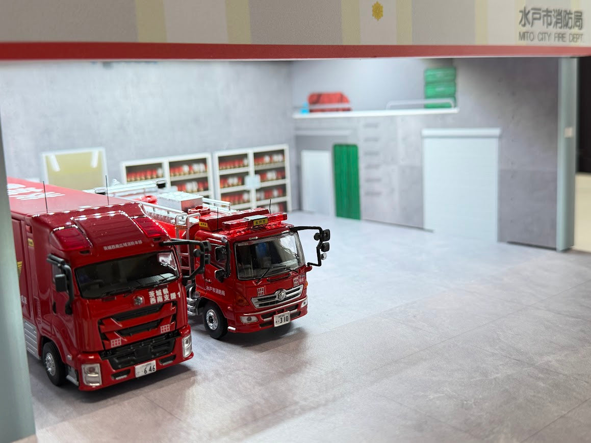 Fast Diorama 1/64 消防署ジオラマ (水戸市消防局) 限定品 – ミニカー