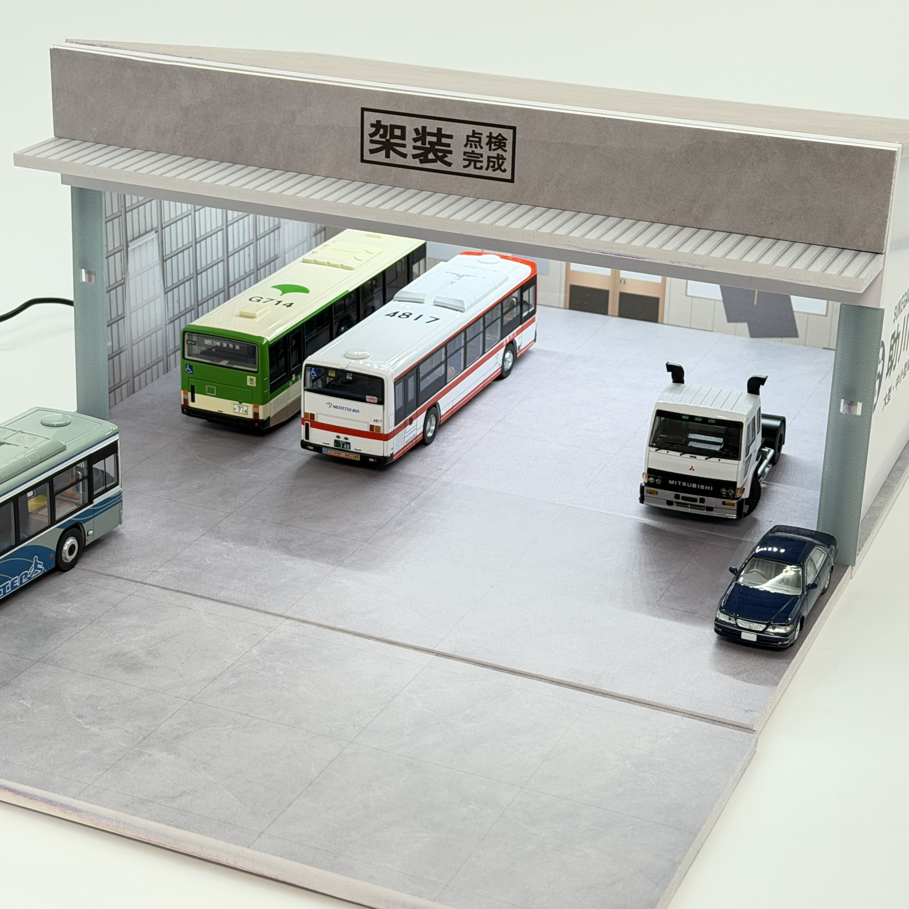 特注品 助川車体工業 Fast Diorama 1/64 大型バス・大型車両整備工場