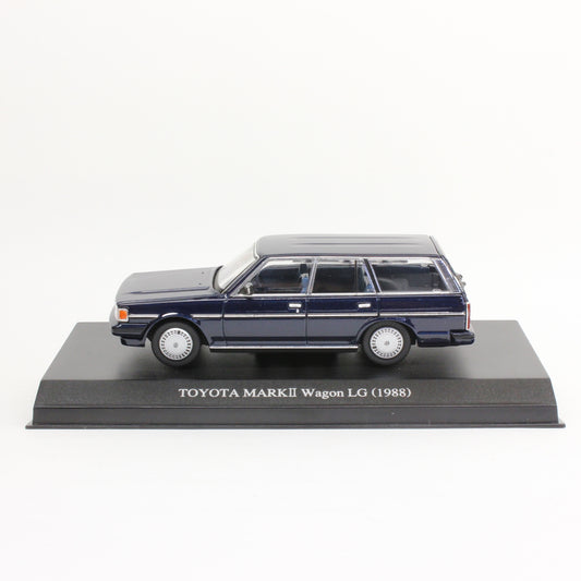 DISM 1:43 トヨタ マークⅡワゴンLG 中期型 (ブルーマイカ) /TOYOTA MARKⅡ Wagon LG (1988)