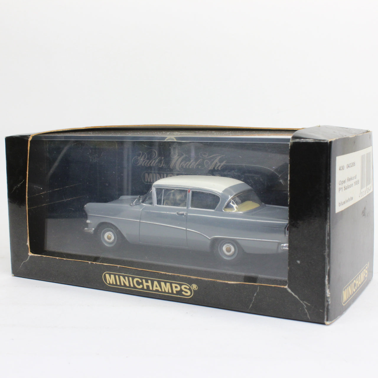 MINICHAMPS 1/43 Opel Rekord P1 Saloon 1958 (blue/white)