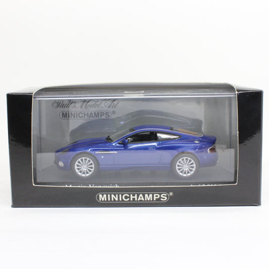 MINICHAMPS 1/43 Aston Martin Vanquish 2002 Blue Metallic