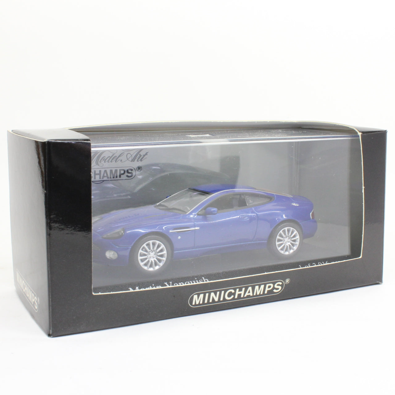 MINICHAMPS 1/43 Aston Martin Vanquish 2002 (Blue Metallic)