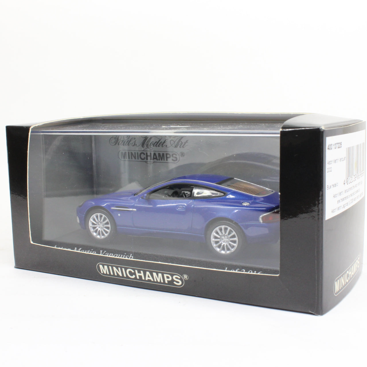 MINICHAMPS 1/43 Aston Martin Vanquish 2002 Blue Metallic