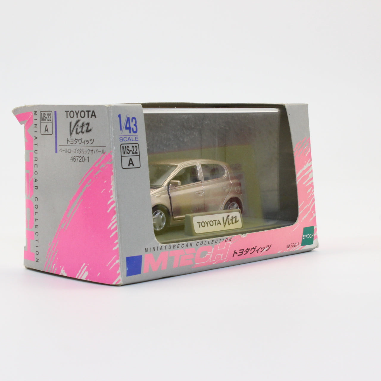 エポック社 エムテック 1/43 トヨタ ヴィッツ ペールローズメタリックオパール / Epoch M-Tech 1/43 Toyota Vitz Pale Rose Metallic Opal