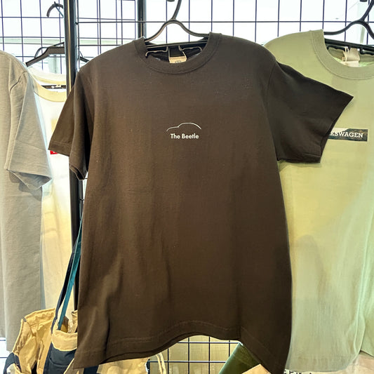 VW天竺プリント半袖Tシャツ　The Beetle ブラック(size:L)