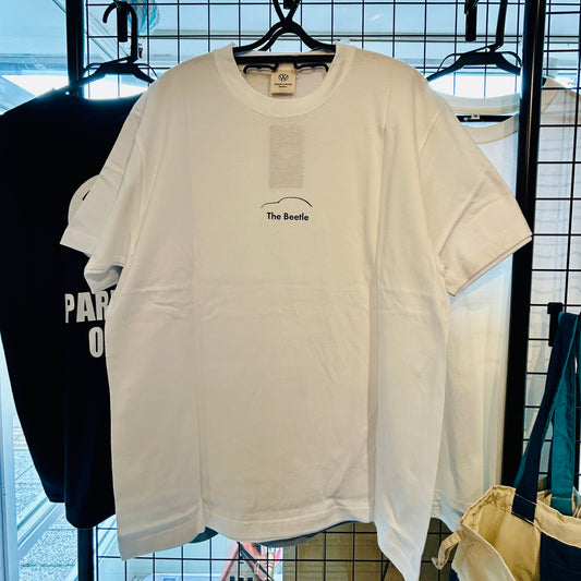 VW天竺プリント半袖Tシャツ　The Beetle ホワイト(size:L)