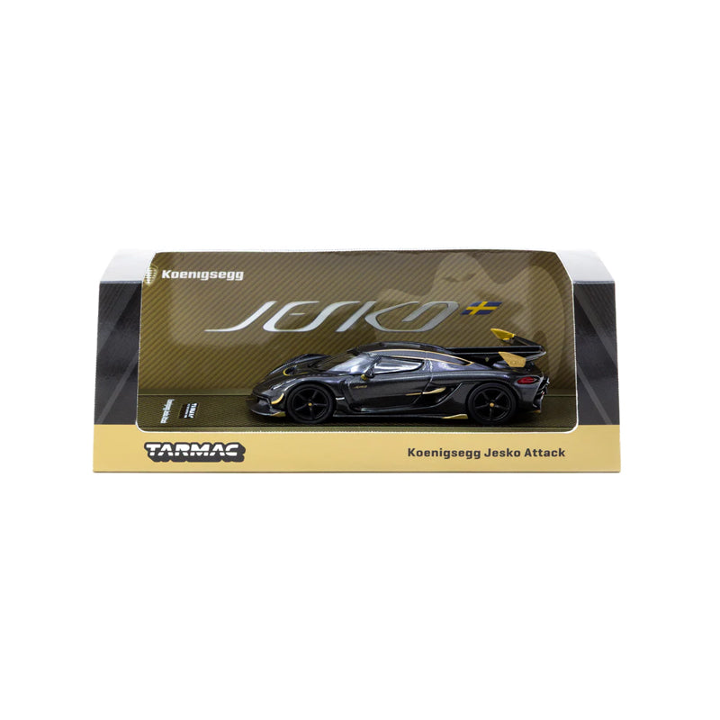 Tarmac Works 1/64 Koenigsegg Jesko Attack Black Carbon Fiber – Hong Kong Toy Car Salon 2025 Special Edition - GLOBAL64