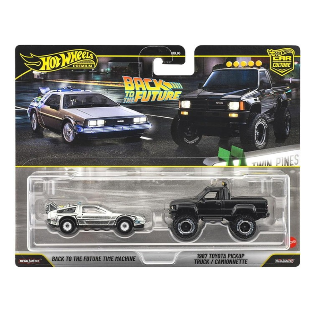 ホットウィール プレミアム2パック バック・トゥ・ザ・フューチャー タイムマシン / 1987 トヨタ ピックアップ トラック