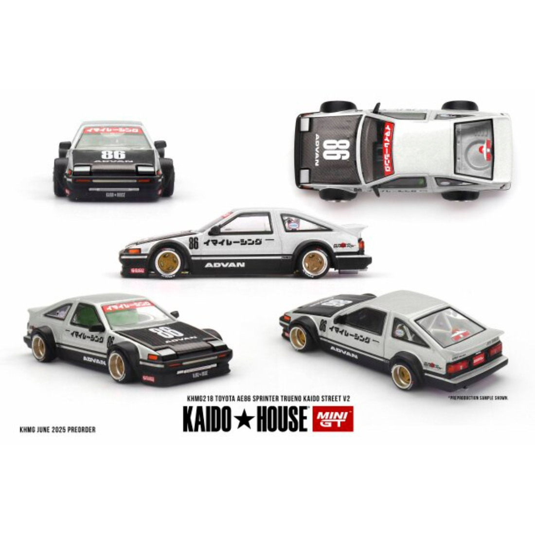 MINI GT 1/64 Toyota AE86 スプリンタートレノ Kaido Street V2(右ハンドル)