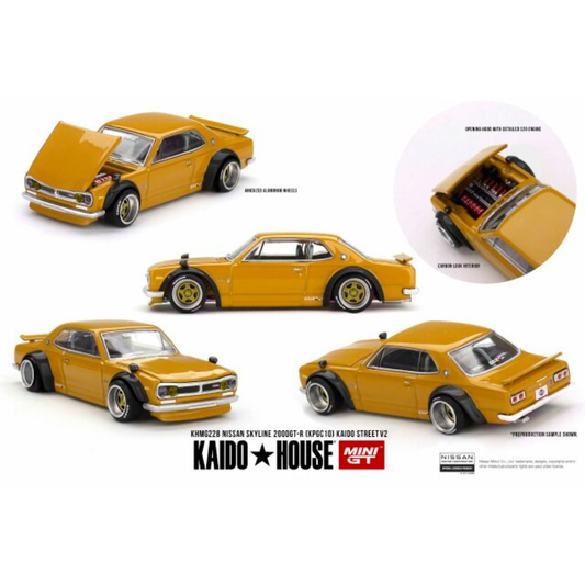 再入荷 MINI GT 1/64 Nissan スカイライン 2000GT-R (KPGC10) Kaido Street V2(右ハンドル)