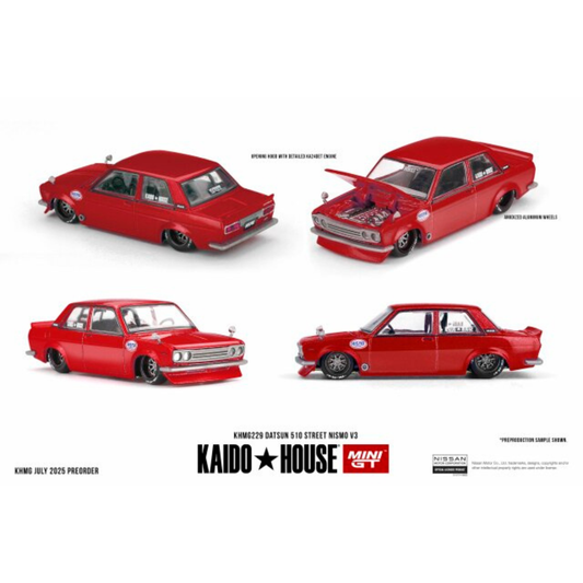 MINI GT 1/64 ダットサン ストリート KAIDO 510 NISMO V3(左ハンドル)