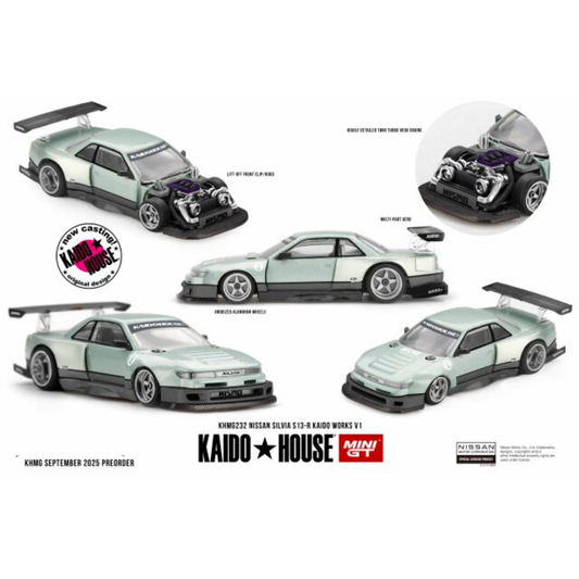 MINI GT 1/64 Nissan シルビア S13-R KAIDO WORKS V1(右ハンドル)