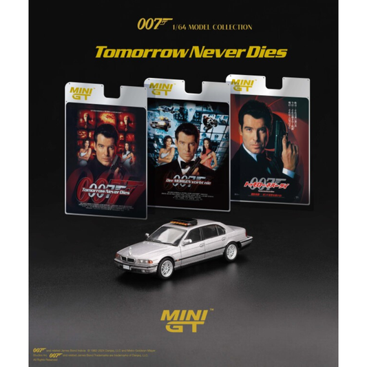 MINI GT 1/64 BMW 750IL "Tomorrow Never Dies" (1998) German Edition Package
