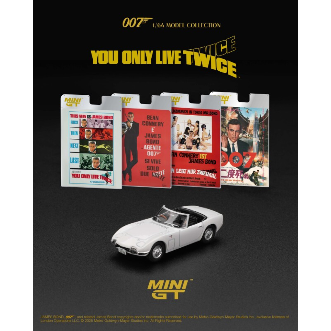 MINI GT 1/64 Toyota 2000GT ロードスター 「007は二度死ぬ」(1967)日本限定パッケージ
