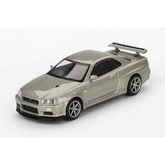 再入荷 MINI GT 1/64 Nissan スカイライン GT-R R34 VスペックII Nur ミレニアムジェイド(右ハンドル)