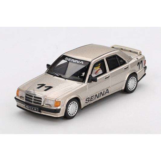 再入荷 MINI GT 1/64 メルセデス ベンツ 190E 2.3-16 ニュルブルクリンク "レース オブ チャンピオンズ" 1984 #11 アイルトン・セナ フィギュア付(左ハンドル)