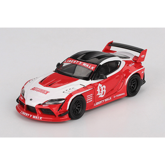 MINI GT 1/64 LB★WORKS GR スープラ レッド/ホワイト(左ハンドル)