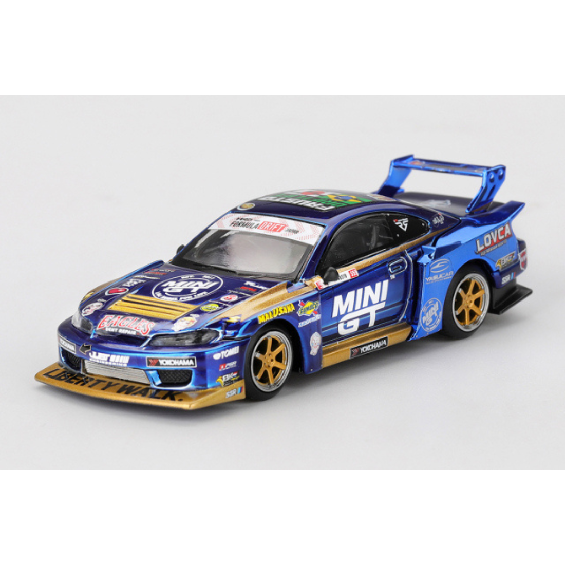 再入荷 MINI GT 1/64 Nissan シルビア(S15) LB-Super Silhouette #555 2025 Formula Drift Japan Team MINI GT Liberty Walk(右ハンドル)