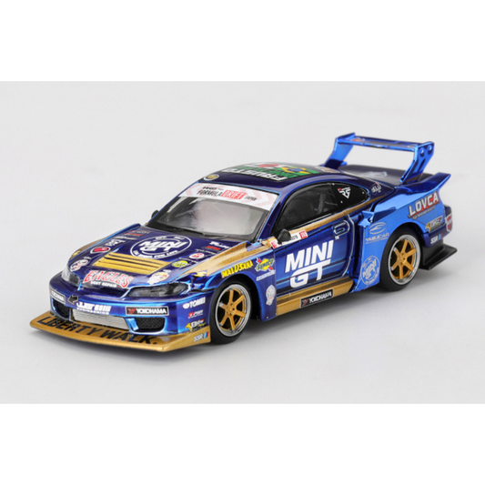 再入荷 MINI GT 1/64 Nissan シルビア(S15) LB-Super Silhouette #555 2025 Formula Drift Japan Team MINI GT Liberty Walk(右ハンドル)