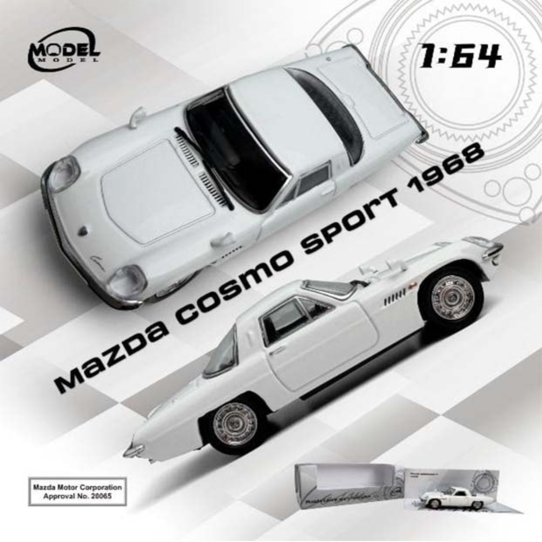 MODEL MODEL 1/64 Mazda Cosmo Sport 1968 ホワイト