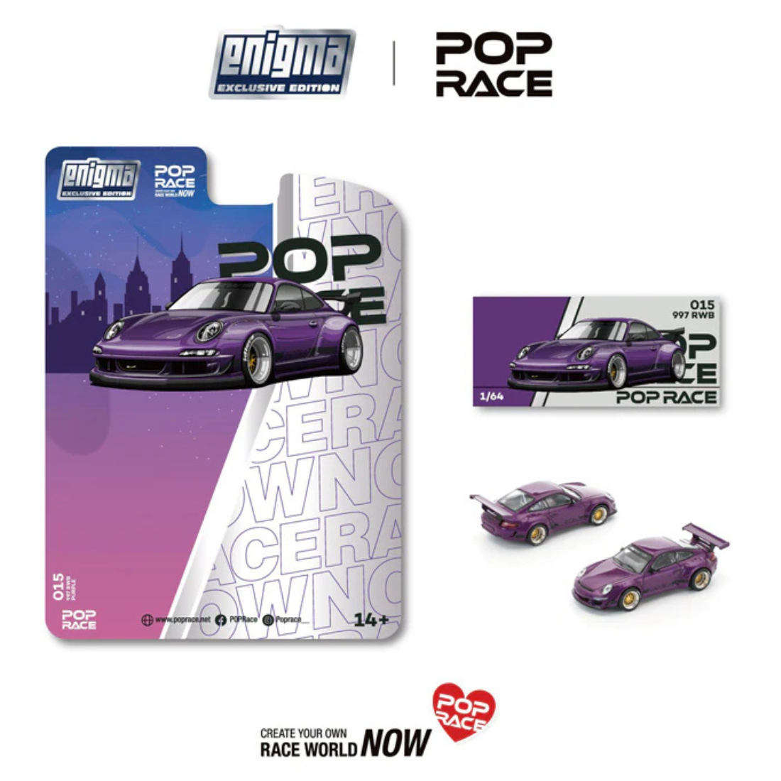 POP RACE x Enigma 1/64 RWB 997 PURPLE