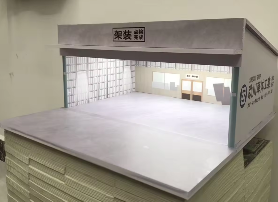 【ご予約受付】　特注品 助川車体工業 Fast Diorama  1/64  大型バス大型車両整備工場ジオラマ　限定品
