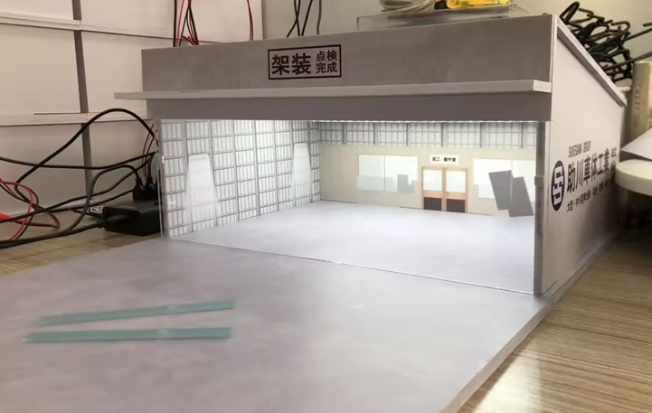【ご予約受付】　特注品 助川車体工業 Fast Diorama  1/64  大型バス大型車両整備工場ジオラマ　限定品