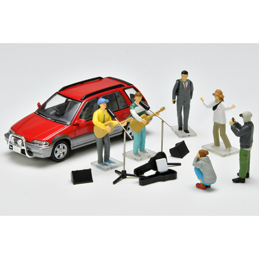 TLV-N ジオコレ64 ＃カースナップ23a 路上ライブ（ホンダ シビックシャトル ビーグル付属）